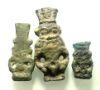 Picture of ANCIENT EGYPT. GRECO - ROMAN POLYCHROME FAIENCE AMULETS OF BES (3 PCS). 3RD CENTURY B.C - 1ST CENTURY A.D