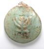 Picture of ANCIENT JUDAEA. GLASS PENDANT WITH A MENORAH. 400 - 500 A.D