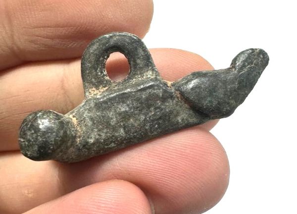 Picture of  Ancient Levant. Roman Bronze Phallic Amulet . 200 - 300 A.D
