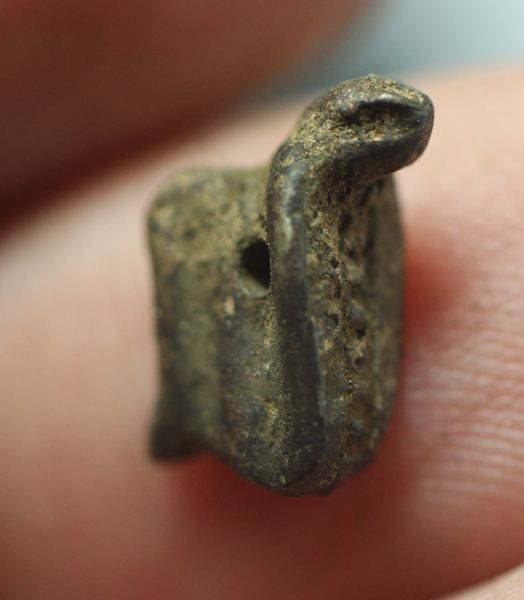 Picture of Ancient Egypt. A nice Silver Amulet of a Cobra . Ptolemaic Period. 3rd century B.C