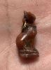 Picture of   Ancient Egypt. Carnelian Stone Cat with original ancient gold loop . Ptolemaic Period. 