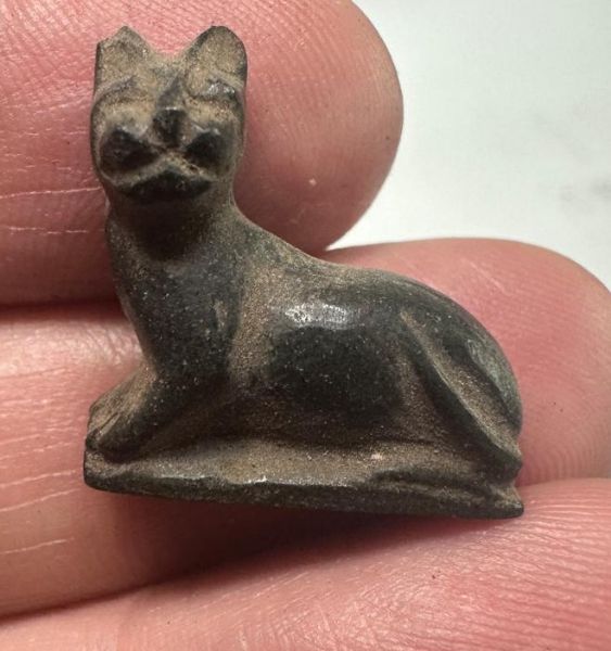 Picture of   Ancient Egypt.  Stone Cat  . Ptolemaic Period. 3rd century B.C