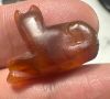 Picture of Ancient Egypt.  Carnelian Stone Cat  . Ptolemaic Period. 