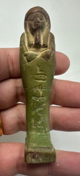 Picture of ANCIENT EGYPT. 26TH DYNASTY. FAIENCE USHABTI. 600 - 300 B.C