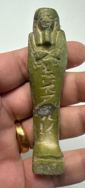 Picture of ANCIENT EGYPT. 26TH DYNASTY. FAIENCE USHABTI. 600 - 300 B.C