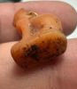 Picture of ANCIENT EGYPT. LATE PERIOD. STONE AMULET OF A CAT WITH THE ORIGINAL GOLD LOOP. 600 - 300 B.C