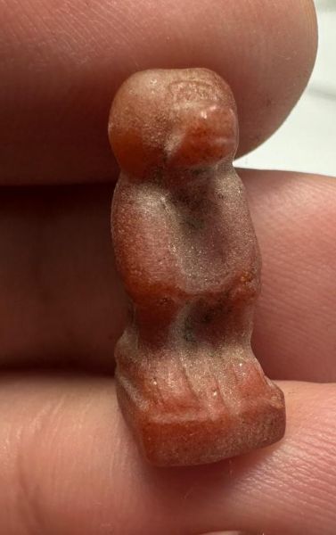 Picture of ANCIENT EGYPT. LATE PERIOD. STONE AMULET OF A BABOON. 600 - 300 B.C