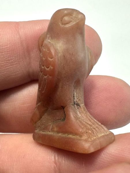 Picture of ANCIENT EGYPT. LATE PERIOD. HUGE STONE AMULET OF A FALCON. 600 - 300 B.C