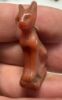 Picture of ANCIENT EGYPT. LATE PERIOD. STONE AMULET OF A CAT WITH THE ORIGINAL GOLD LOOP. 600 - 300 B.C