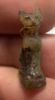 Picture of ANCIENT EGYPT. LATE PERIOD. STONE AMULET OF A CAT WITH THE ORIGINAL GOLD LOOP. 600 - 300 B.C