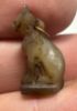 Picture of ANCIENT EGYPT. LATE PERIOD. STONE AMULET OF A CAT WITH THE ORIGINAL GOLD LOOP. 600 - 300 B.C