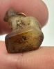 Picture of ANCIENT EGYPT. LATE PERIOD. STONE AMULET OF A CAT WITH THE ORIGINAL GOLD LOOP. 600 - 300 B.C