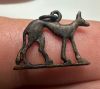 Picture of ANCIENT EGYPT. LATE PERIOD  SILVER JACKAL "ANUBIS" AMULET. 600 - 300 B.C 
