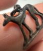 Picture of ANCIENT EGYPT. LATE PERIOD  SILVER JACKAL "ANUBIS" AMULET. 600 - 300 B.C 