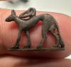 Picture of ANCIENT EGYPT. LATE PERIOD  SILVER JACKAL "ANUBIS" AMULET. 600 - 300 B.C 