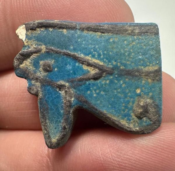 Picture of ANCIENT EGYPT -  FAIENCE EYE OF HORUS. 600 - 300 B.C
