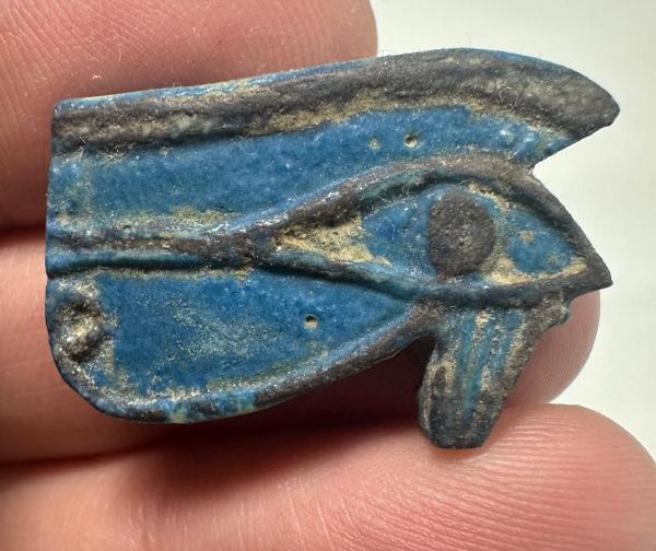 Picture of ANCIENT EGYPT -  FAIENCE EYE OF HORUS. 600 - 300 B.C