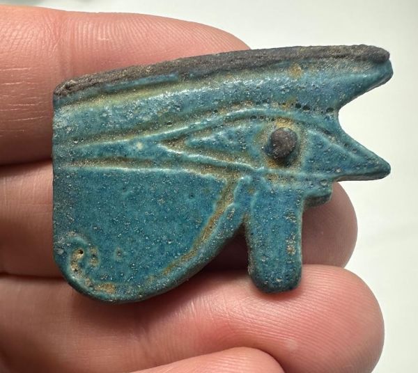 Picture of ANCIENT EGYPT - LARGE  FAIENCE EYE OF HORUS. 600 - 300 B.C
