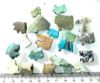 Picture of ANCIENT EGYPT -  LOT OF 21 FAIENCE AND STONE EYE OF HORUS AMULETS. 600  B.C - 100 A.D