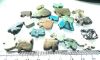 Picture of ANCIENT EGYPT -  LOT OF 21 FAIENCE AND STONE EYE OF HORUS AMULETS. 600  B.C - 100 A.D