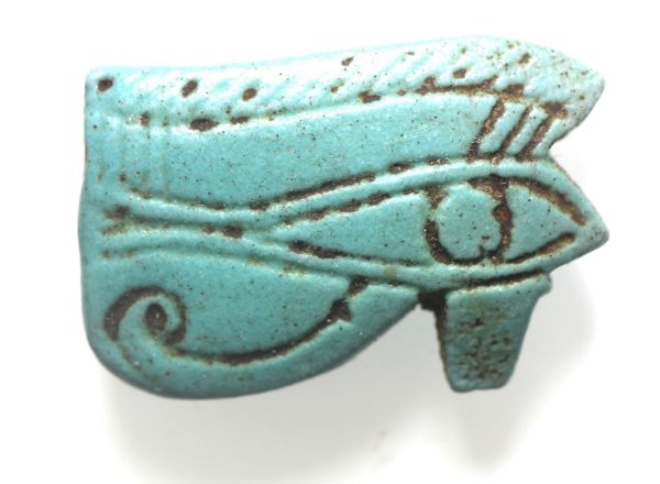 Picture of ANCIENT EGYPT -  FAIENCE EYE OF HORUS. 600 - 300 B.C