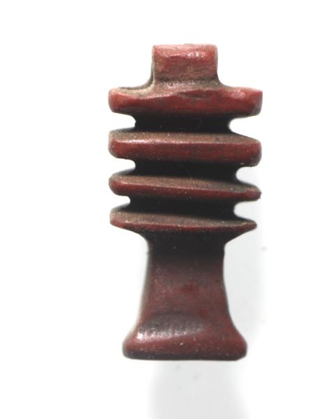 Picture of ANCIENT EGYPT - RED JASPER STONE DJED PILLAR AMULET. NEW KINGDOM. 1300 B.C