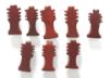 Picture of ANCIENT EGYPT - LOT OF 8 RED JASPER STONE DJED PILLAR AMULETS. NEW KINGDOM. 1300 B.C