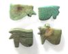 Picture of ANCIENT EGYPT - LOT OF 4 FAIENCE EYE OF HORUS AMULETS. 600 - 300 B.C