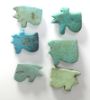 Picture of ANCIENT EGYPT - LOT OF 6 FAIENCE EYE OF HORUS AMULETS. 600 - 300 B.C
