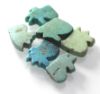 Picture of ANCIENT EGYPT - LOT OF 6 FAIENCE EYE OF HORUS AMULETS. 600 - 300 B.C