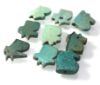 Picture of ANCIENT EGYPT - LOT OF 9 FAIENCE EYE OF HORUS AMULETS. 600 - 300 B.C