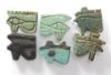 Picture of ANCIENT EGYPT - LOT OF 6 FAIENCE EYE OF HORUS AMULETS. 600 - 300 B.C