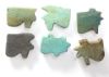 Picture of ANCIENT EGYPT - LOT OF 6 FAIENCE EYE OF HORUS AMULETS. 600 - 300 B.C