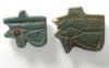 Picture of ANCIENT EGYPT - LOT OF 2 FAIENCE EYE OF HORUS AMULETS. 600 - 300 B.C