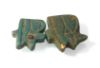 Picture of ANCIENT EGYPT - LOT OF 2 FAIENCE EYE OF HORUS AMULETS. 600 - 300 B.C
