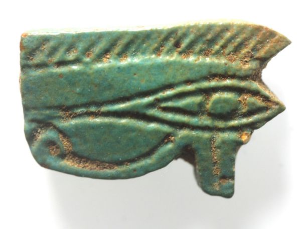 Picture of ANCIENT EGYPT -  FAIENCE EYE OF HORUS. 600 - 300 B.C