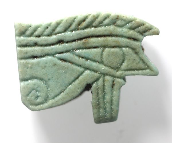 Picture of ANCIENT EGYPT -  FAIENCE EYE OF HORUS. 600 - 300 B.C