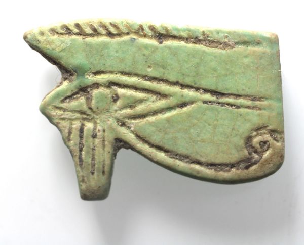 Picture of ANCIENT EGYPT -  FAIENCE EYE OF HORUS. 600 - 300 B.C