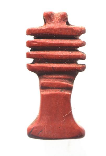 Picture of ANCIENT EGYPT - RED JASPER STONE DJED PILLAR AMULET. NEW KINGDOM. 1300 B.C