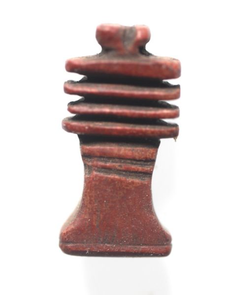 Picture of ANCIENT EGYPT - RED JASPER STONE DJED PILLAR AMULET. NEW KINGDOM. 1300 B.C