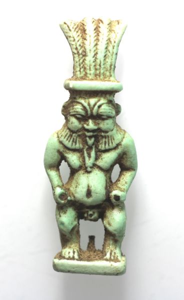 Picture of   Ancient Egypt. Large Faience Amulet of Bes . 600 - 300 B.C 