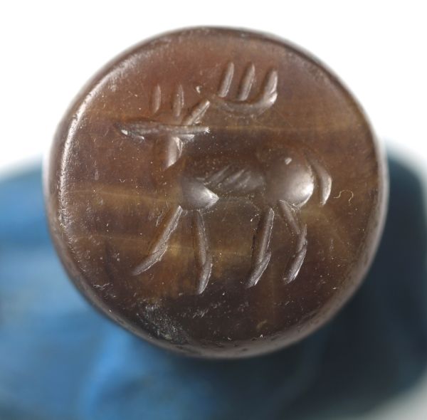Picture of   Ancient Sasanian Stone Seal . Antelope . 400 - 500 A.D 