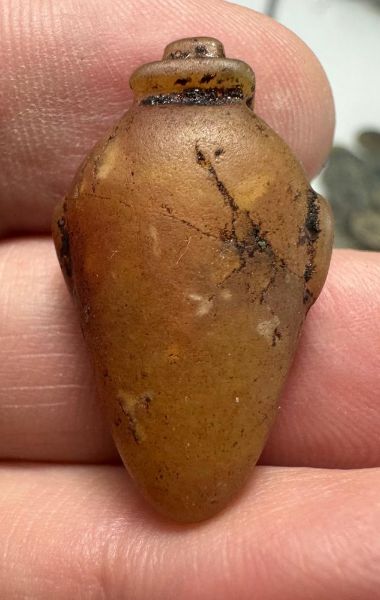 Picture of   Ancient Egypt. CARNELIAN STONE HEART AMULET. 600 - 300 B.C