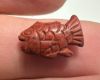 Picture of Ancient Egypt. Beautiful Red Jasper Stone fish Amulet. late period. 600 - 300 B.C