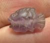 Picture of   Ancient Egypt. Beautiful Amethyst Stone fish Amulet. late period. 600 - 300 B.C