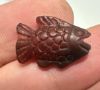 Picture of Ancient Egypt. Beautiful Carnelian Stone fish Amulet. late period. 600 - 300 B.C