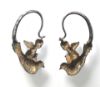 Picture of ANCIENT ROMAN. SILVER EARRINGS (2 PCS). EROS RIDING DOVES. 300 - 400 A.D