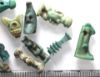 Picture of   Ancient Egypt. LOT OF 13 FAIENCE AMULETS. 600 - 100 B.C