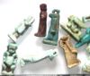 Picture of Ancient Egypt. LOT OF 10 FAIENCE AMULETS. 600 - 100 B.C
