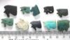 Picture of   Ancient Egypt. LOT OF 10 FAIENCE EYE OF HORUS  AMULETS. 600 - 300 B.C
